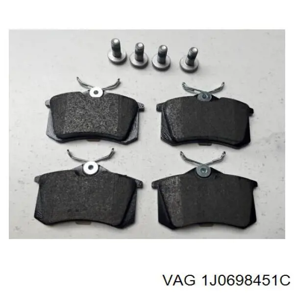 Купить 1J0698451C VAG Колодки тормозные задние, дисковые