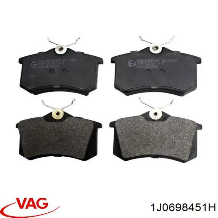 Задние тормозные колодки 1J0698451H VAG