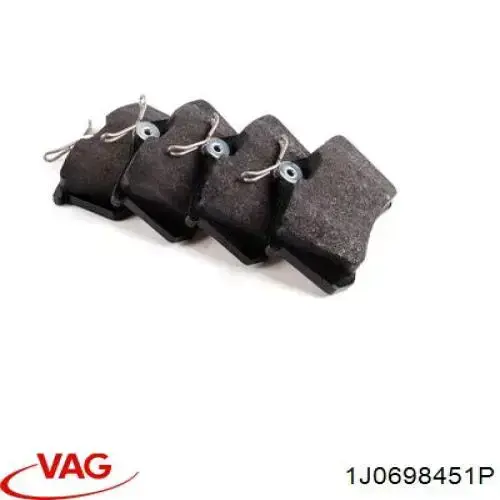 Купить 1J0698451P VAG Колодки тормозные задние, дисковые