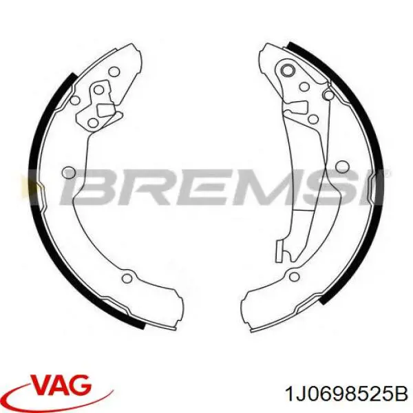 Барабанные колодки VAG 1J0698525B