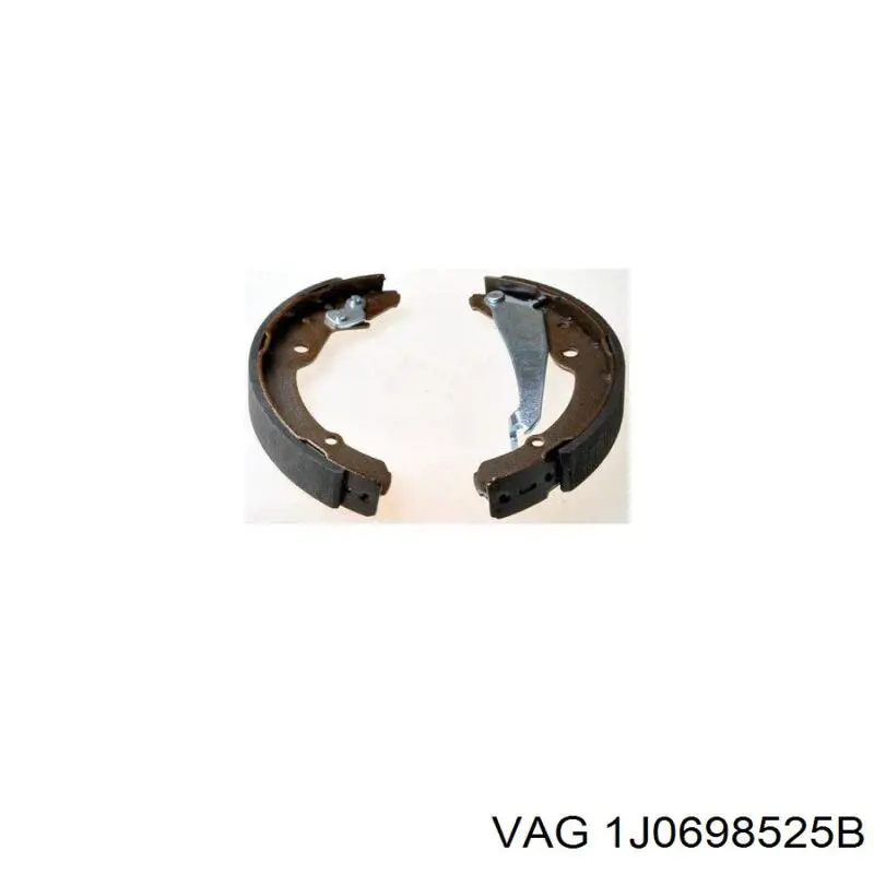 Купить 1J0698525B VAG Задние барабанные тормозные колодки