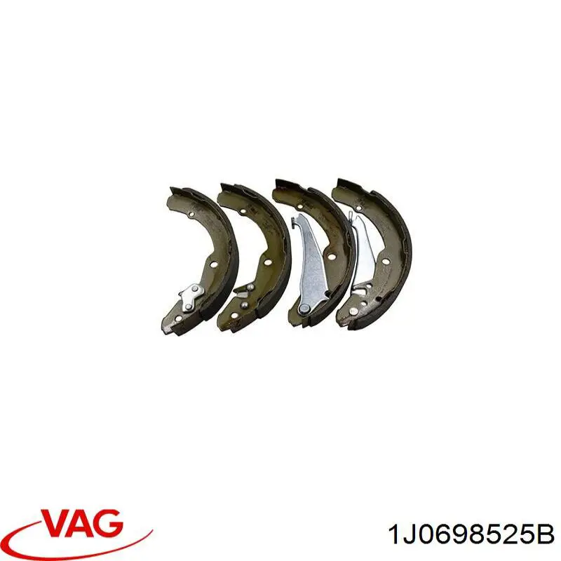 Купить 1J0698525B VAG Задние барабанные тормозные колодки
