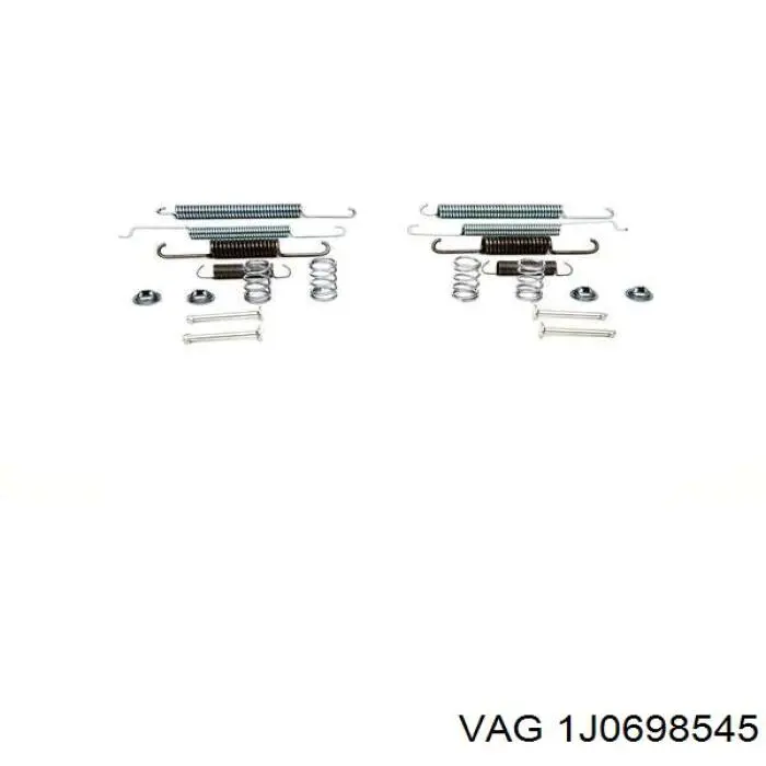 Купить 1J0698545 VAG Монтажный комплект задних барабанных колодок