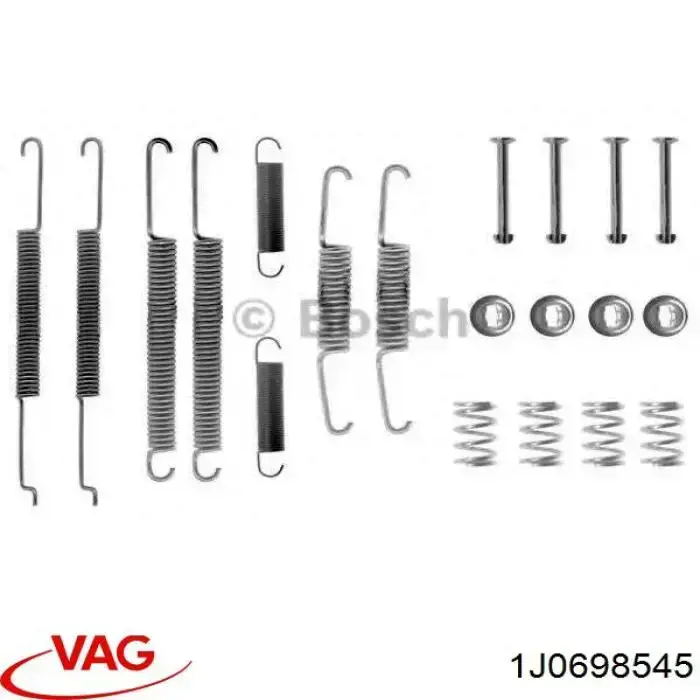 Купить 1J0698545 VAG Монтажный комплект задних барабанных колодок