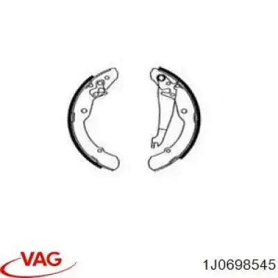Монтажный комплект задних барабанных колодок VAG 1J0698545