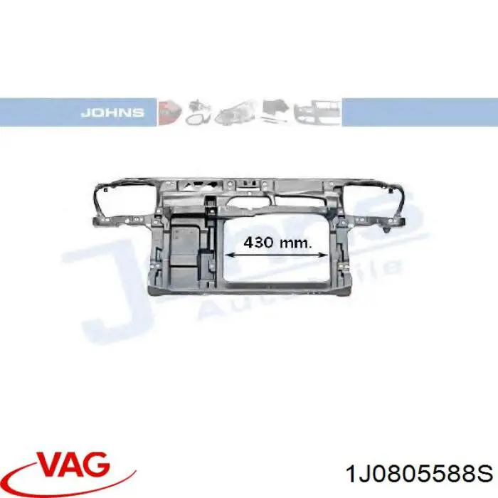 1J0805588S VAG суппорт радиатора в сборе (монтажная панель крепления фар)