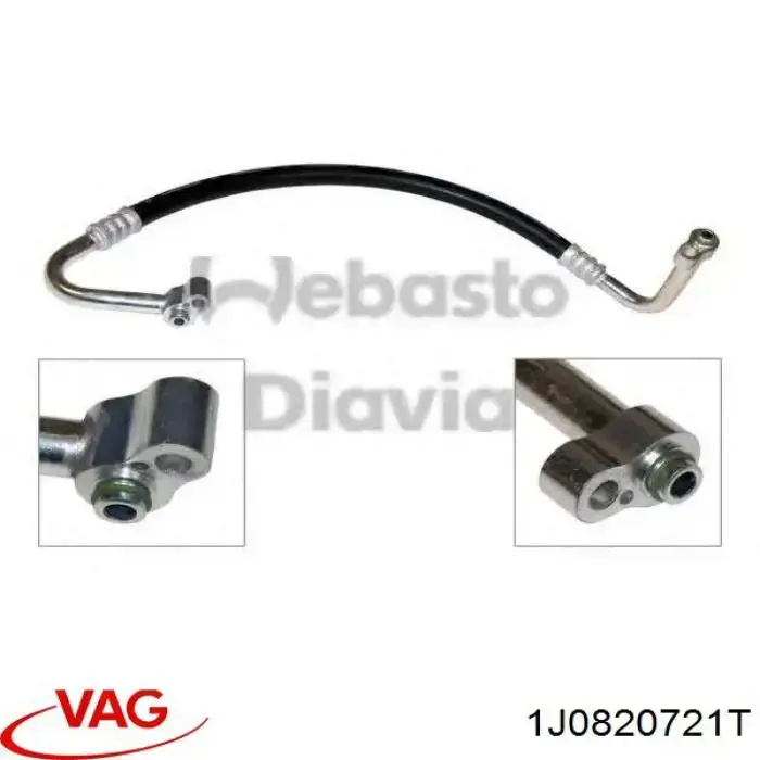 Шланг кондиционера, от компрессора к радиатору 1J0820721T VAG