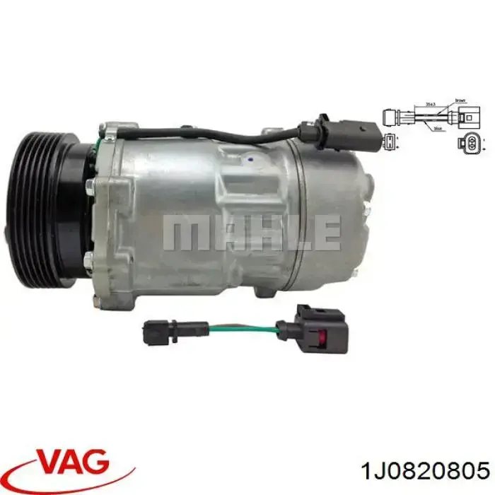 Компрессор кондиционера 1J0820805 VAG