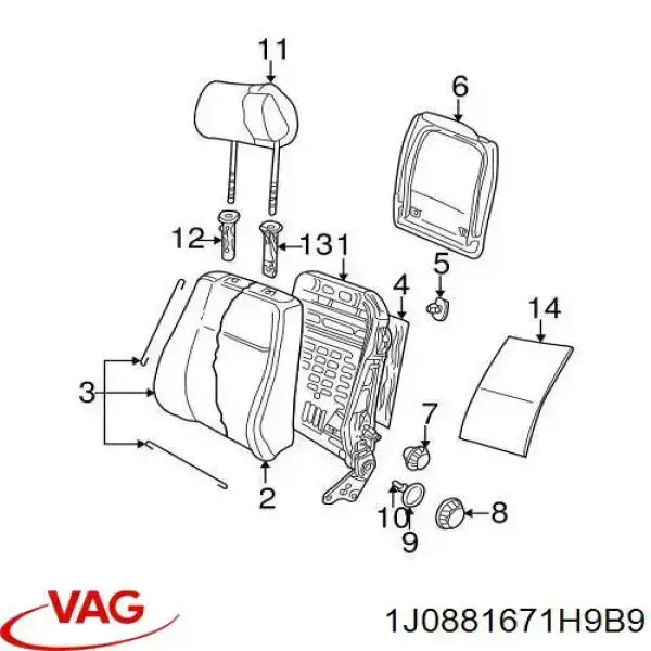 3881005 Autotechteile Ручка регулировки спинки сиденья