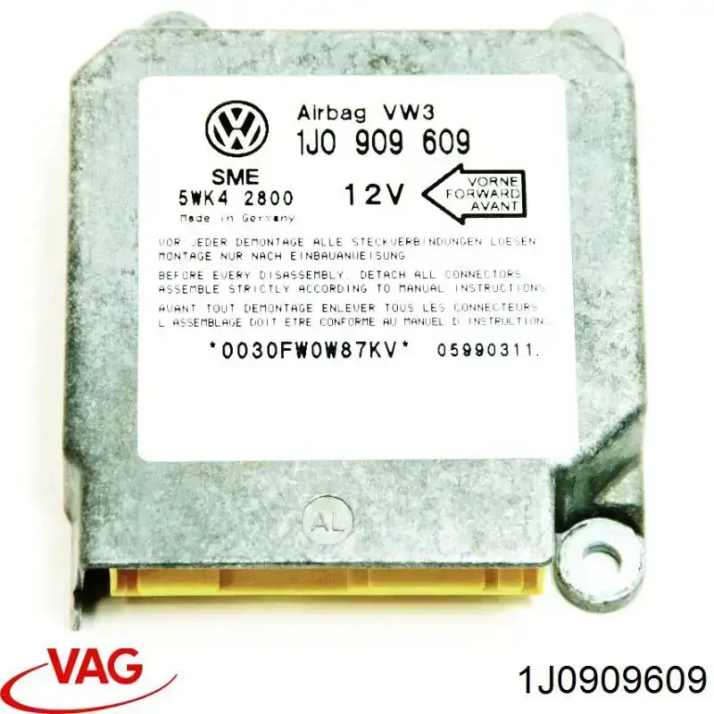 1J0909609 VAG модуль-процессор управления подушкой безопасности (эбу airbag)