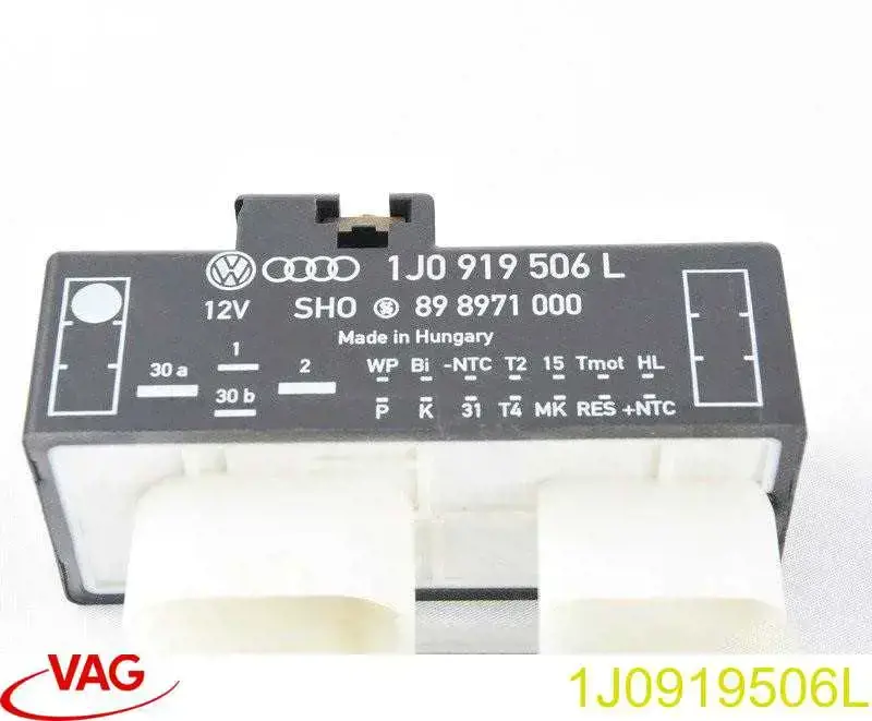 1J0919506L VAG regulador de revoluções de ventilador de esfriamento (unidade de controlo)