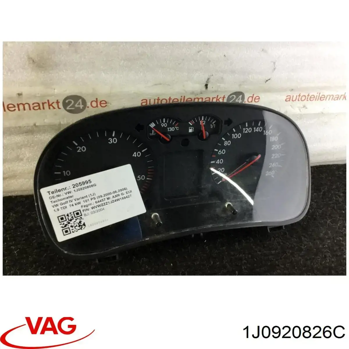 1J0920826C VAG Tablero De Instrumentos (Panel De Instrumentos) original y equivalente