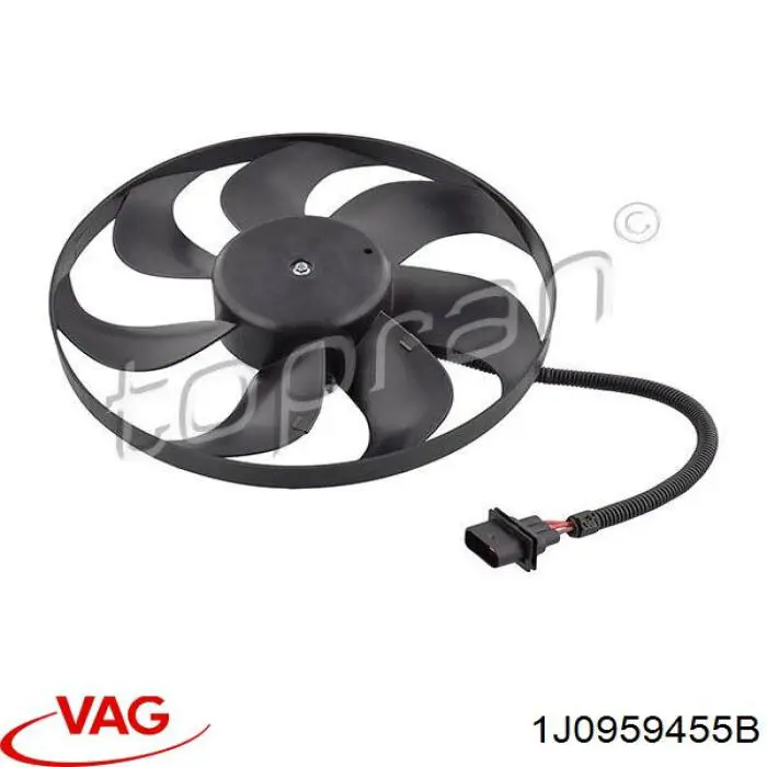 Электровентилятор охлаждения в сборе VAG 1J0959455B цена, от 41.81 USD
