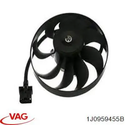 Купить 1J0959455B VAG Электровентилятор охлаждения в сборе (мотор+крыльчатка)