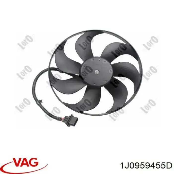 Электровентилятор охлаждения в сборе VAG 1J0959455D цена, от 45.61 USD