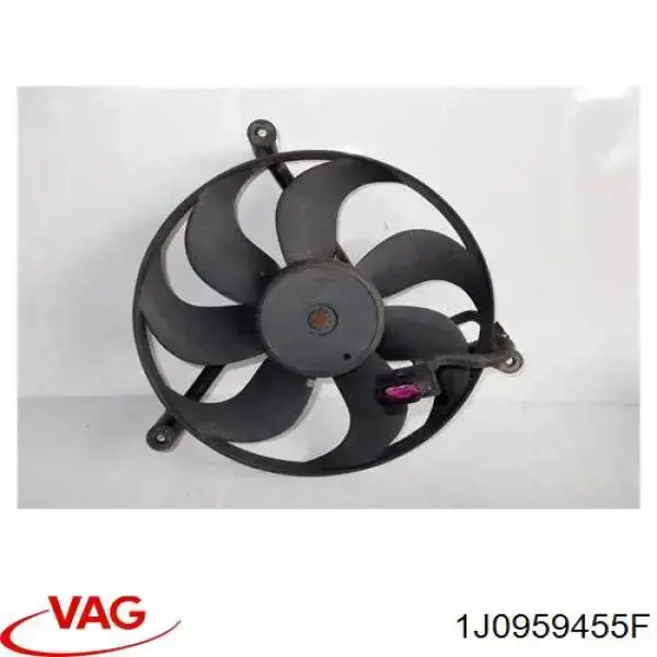 1J0959455F VAG ventilador elétrico de esfriamento montado (motor + roda de aletas)