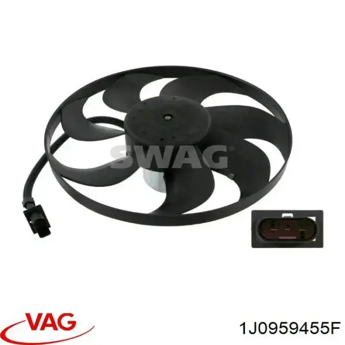 Электровентилятор охлаждения в сборе VAG 1J0959455F цена, от 42.18 USD
