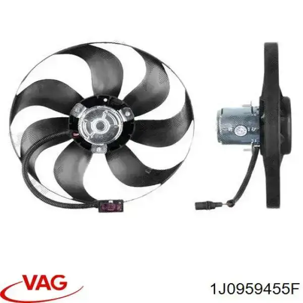 Электровентилятор охлаждения в сборе VAG 1J0959455F цена, от 42.18 USD
