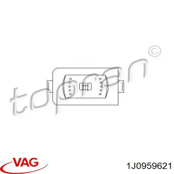 Кнопка включения обогрева заднего стекла 1J0959621 VAG