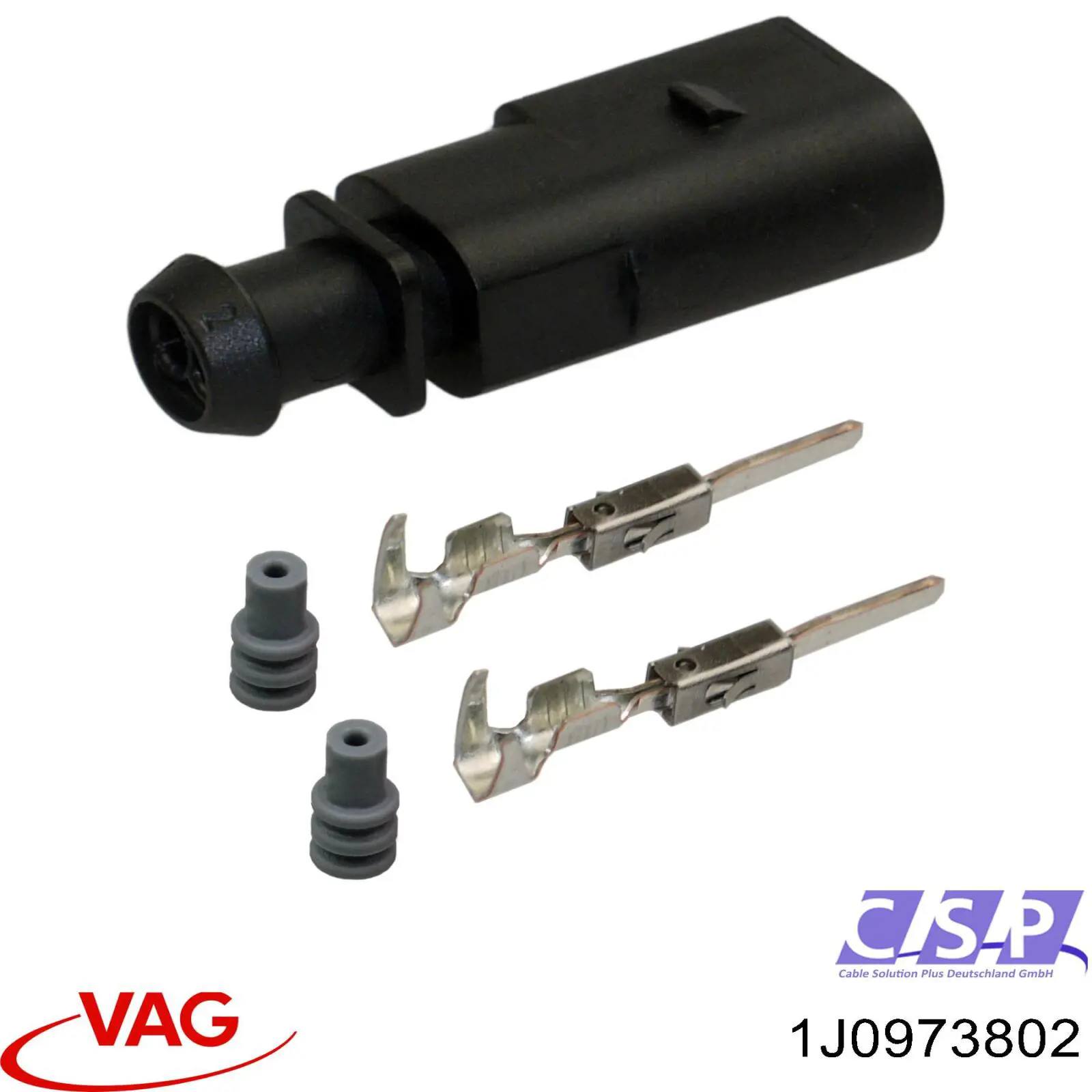 Разъем (фишка) датчика износа тормозных колодок 1J0973802S1 VAG