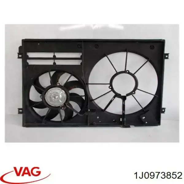 1J0973852 VAG ventilador elétrico de esfriamento montado (motor + roda de aletas)