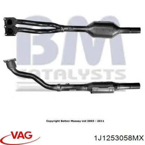 Трубы приемные (штаны) VAG 1J1253058MX цена, от 209.85 USD
