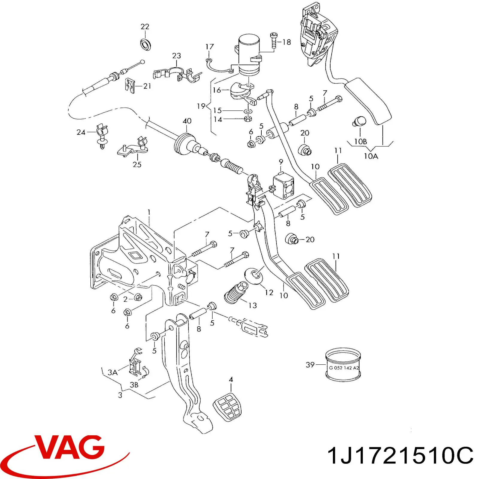1J1721510C VAG Педали газа