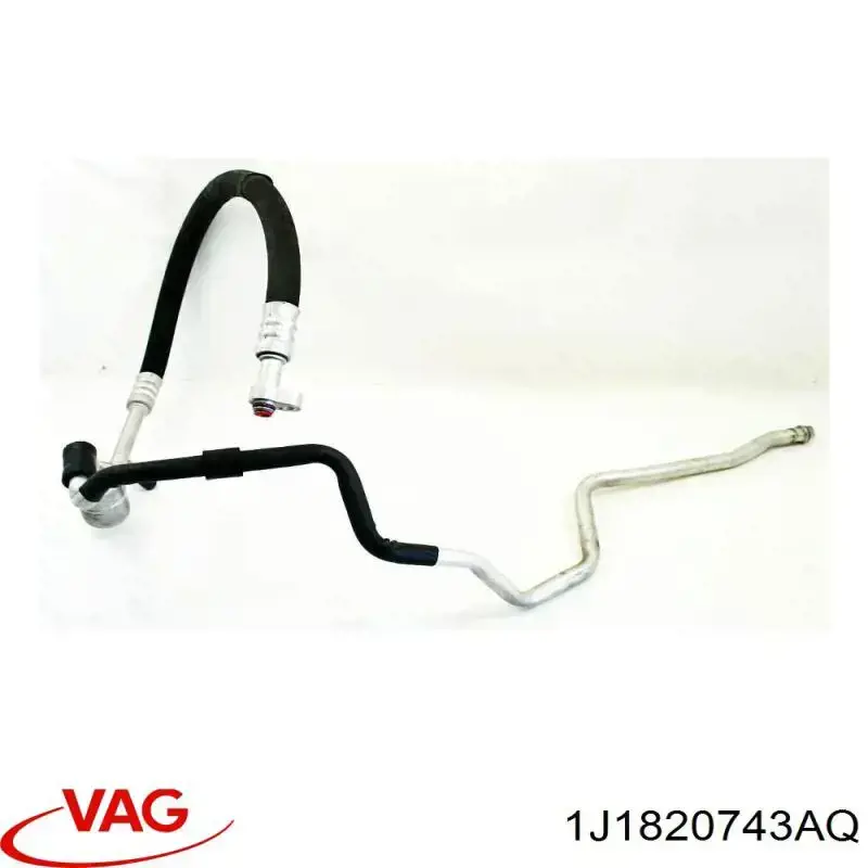 Купить 1J1820743AQ VAG Шланг кондиционера, от испарителя к компрессору