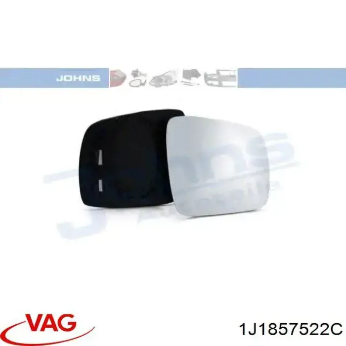Стекло правого зеркала заднего вида 1J1857522C VAG