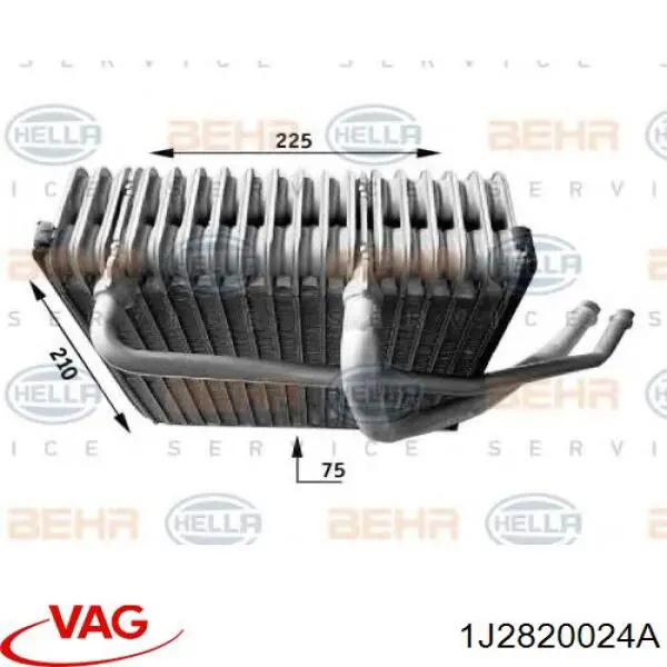 1J2820024A VAG Радиатор отопителя салона