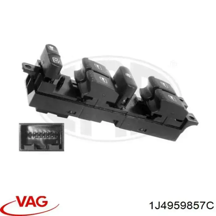 Кнопочный блок управления стеклоподъемником передний левый 1J4959857C VAG