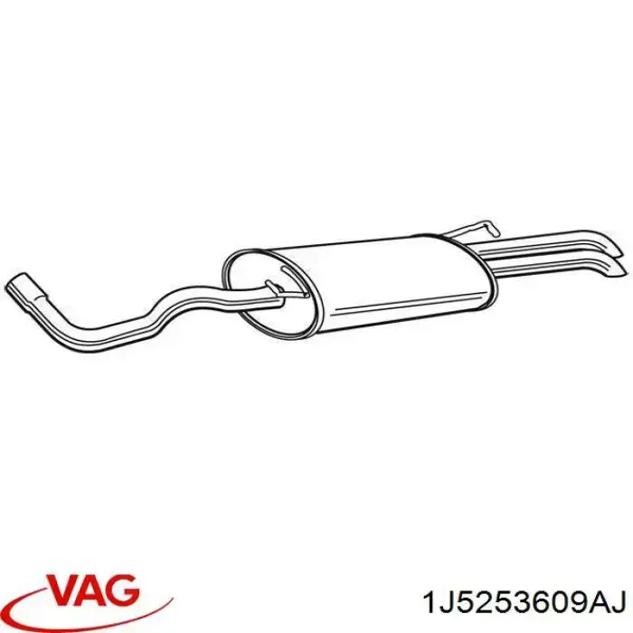 Глушитель задний 1J5253609D VAG