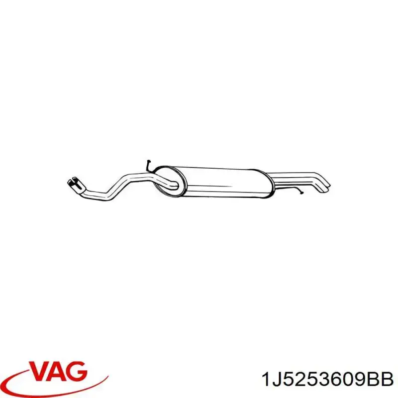 Выхлоп задний VAG 1J5253609BB цена, от 129.15 USD