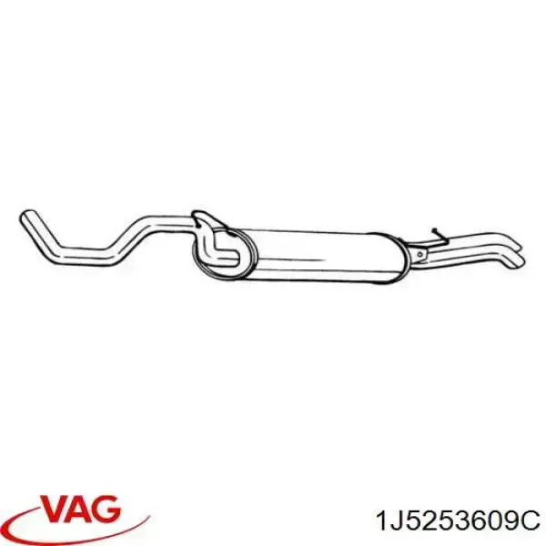 Купить 1J5253609C VAG Глушитель задний