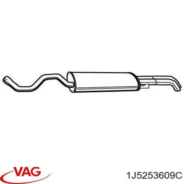 Глушитель задний 1J5253609C VAG