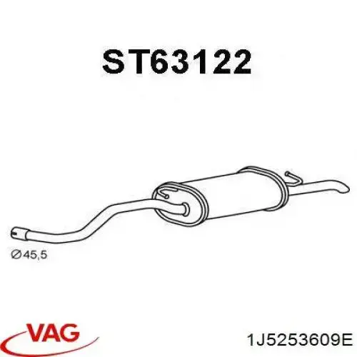 Выхлоп задний VAG 1J5253609E цена, от 51.72 USD