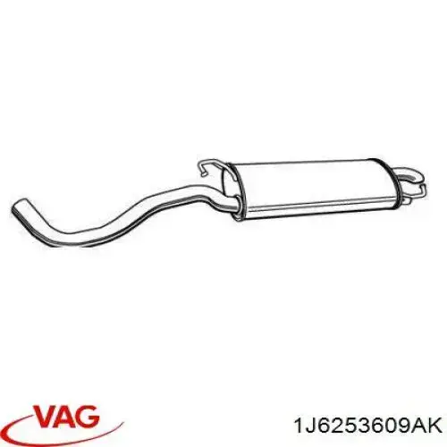 Выхлоп задний VAG 1J6253609CT цена, от 69.76 USD