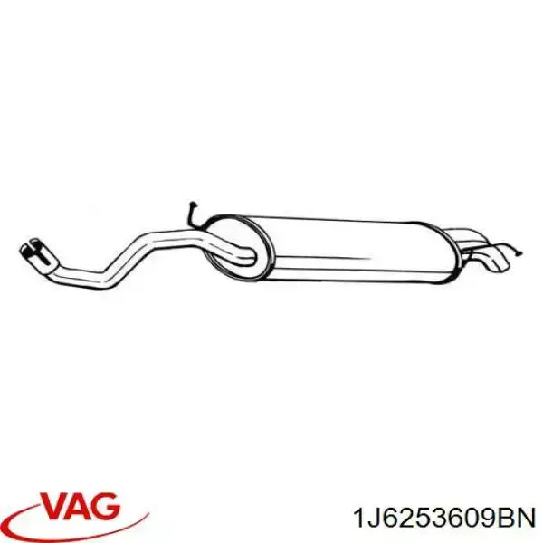 Купить 1J6253609BN VAG Глушитель задний