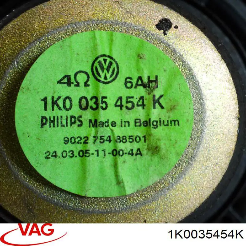 Динамик передней двери 1K0035454K VAG