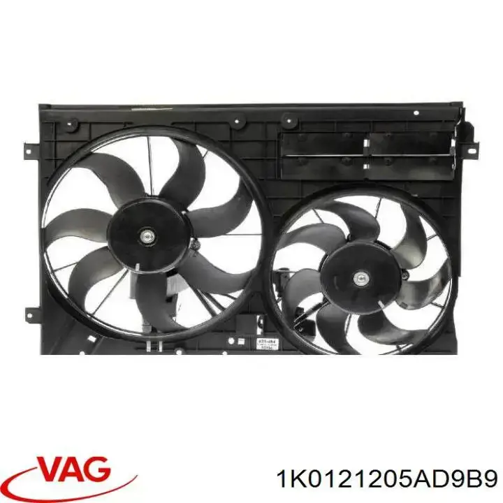 Диффузор радиатора охлаждения VAG 1K0121205AD9B9 цена, от 15.61 USD