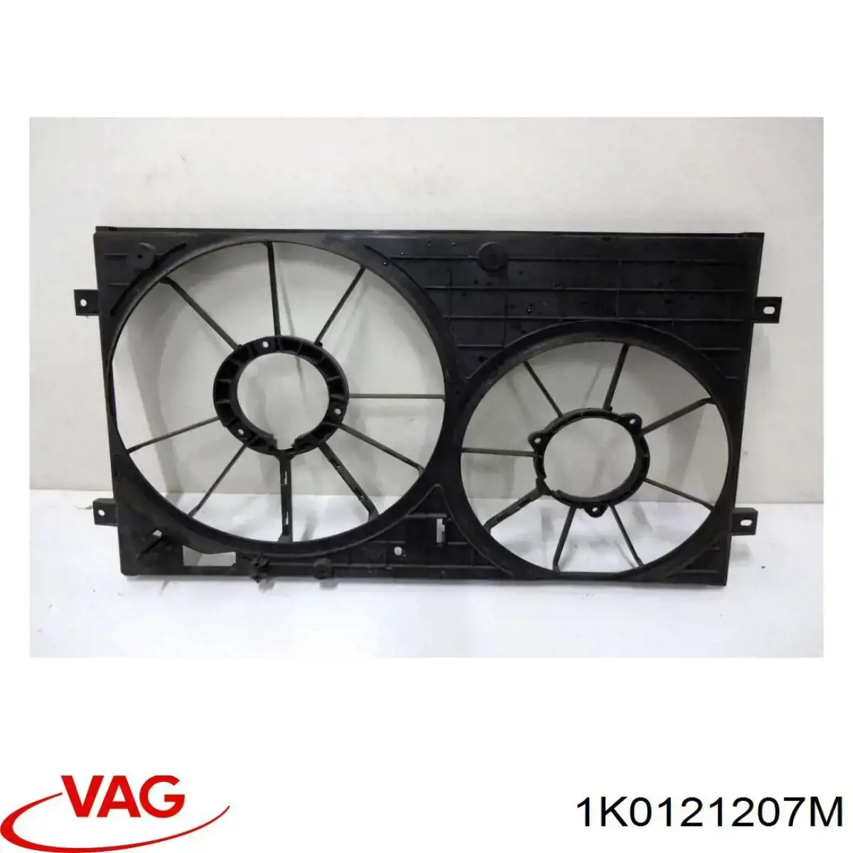 1K0121207M VAG диффузор радиатора охлаждения, в сборе с мотором и крыльчаткой