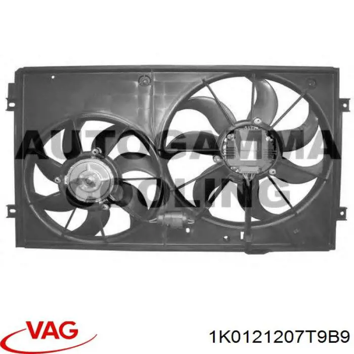 1K0121207T9B9 VAG диффузор радиатора охлаждения