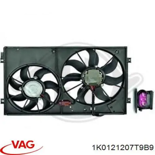 Диффузор радиатора охлаждения VAG 1K0121207T9B9 цена, от 26.21 USD