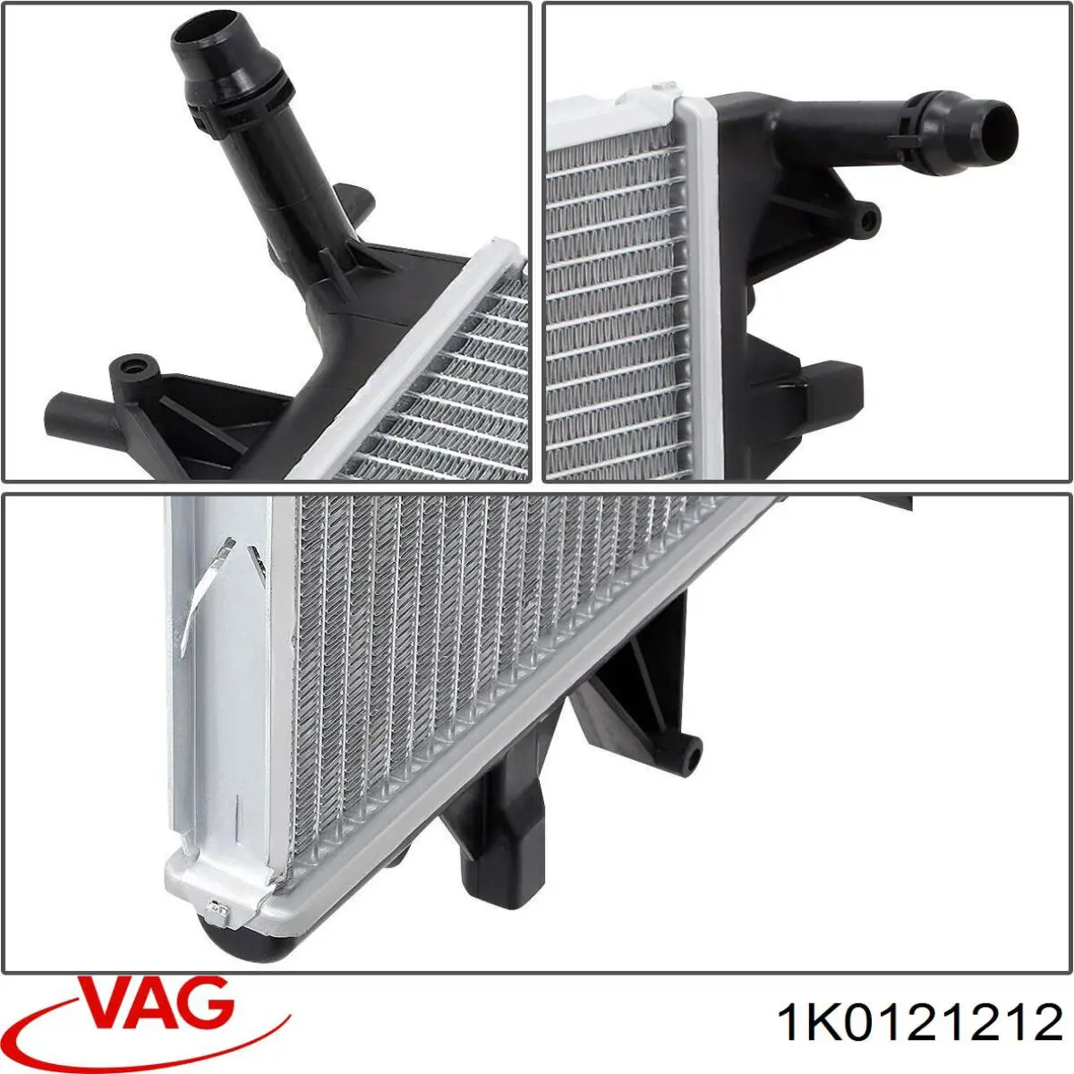 1K0121212B VAG радиатор охлаждения двигателя дополнительный