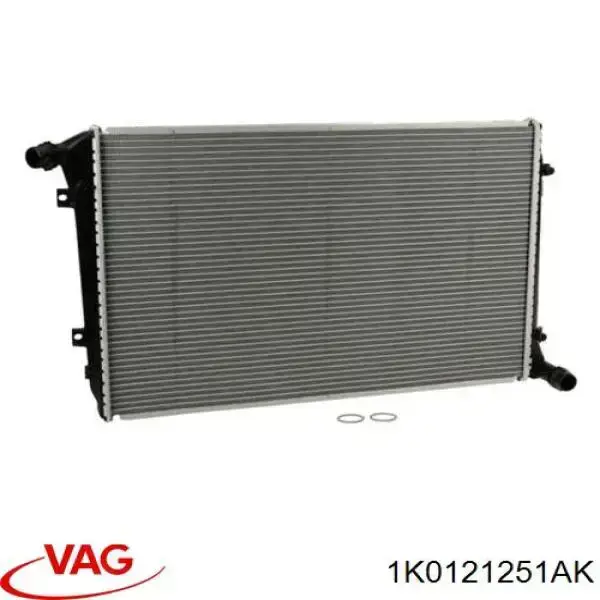 1K0121251AK VAG radiador de esfriamento de motor