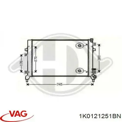 Радиатор 1K0121251BN VAG