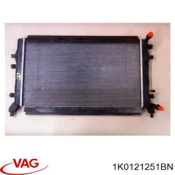 1K0121251BN VAG radiador de esfriamento de motor