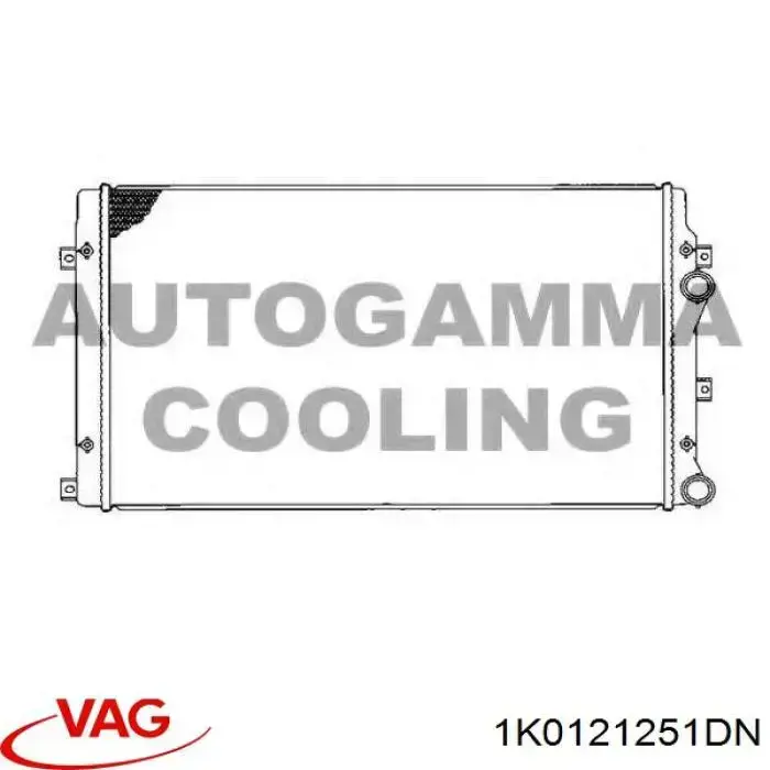 Купить 1K0121251DN VAG Радиатор водяной