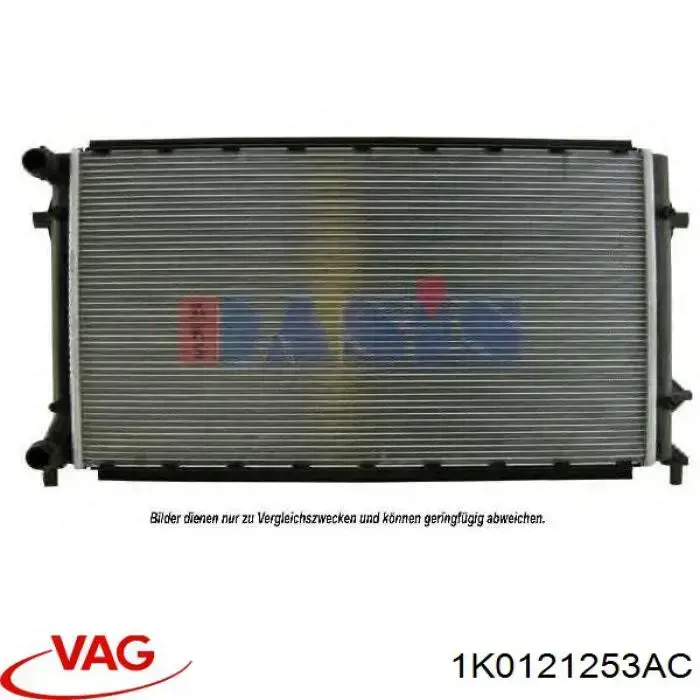 1K0121253AC VAG radiador de esfriamento de motor