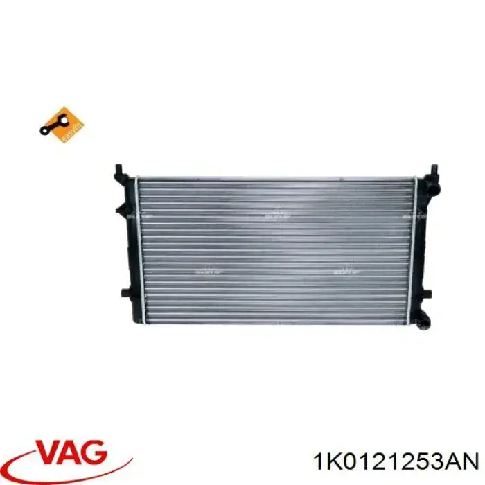 1K0121253AN VAG radiador de esfriamento de motor